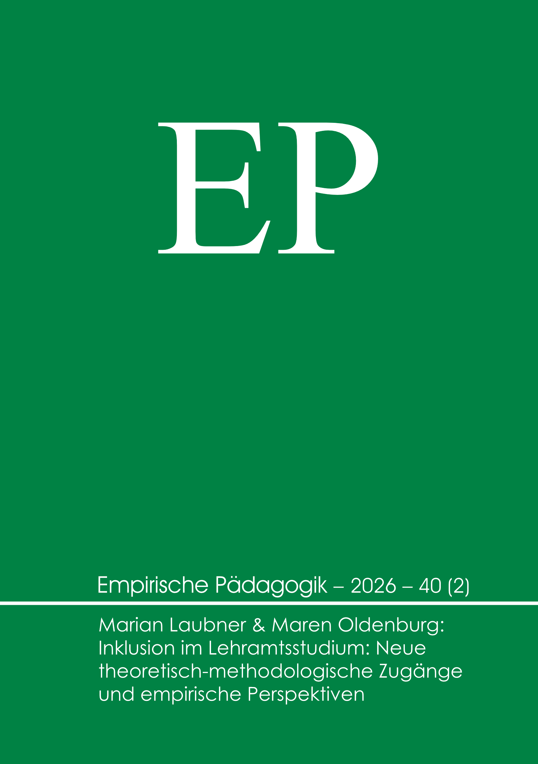 Empirische Pädagogik 2026 – 40 (2)
