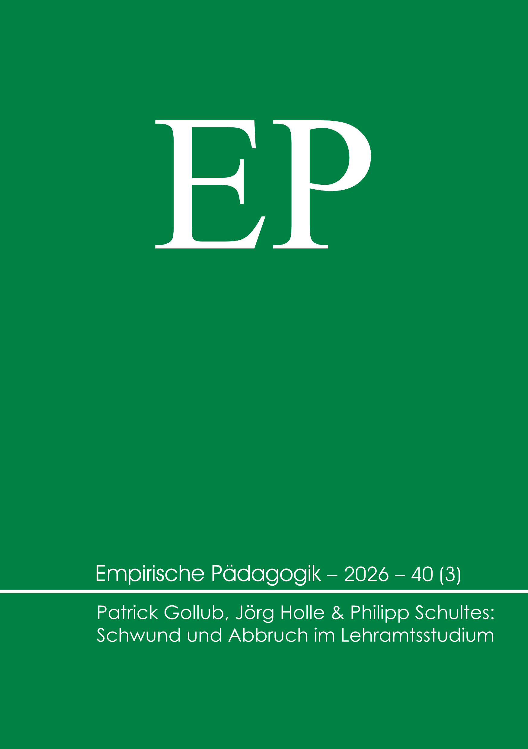 Empirische Pädagogik 2026 – 40 (3)